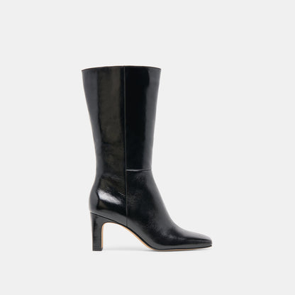 Dolce Vita Riggs Wide Calf Black Leather Boots