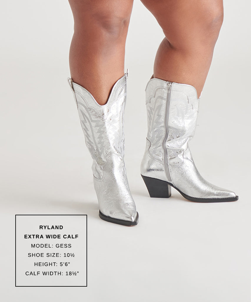 Dolce Vita Ryland Extra Wide Calf Silver Boots