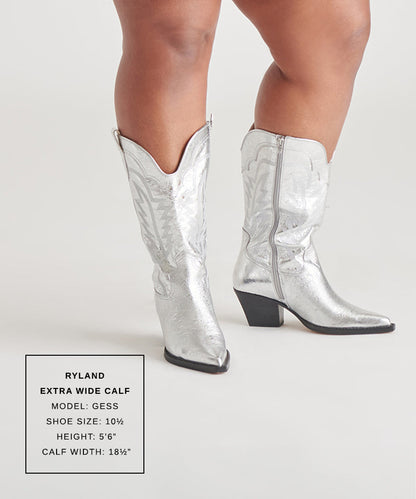 Dolce Vita Ryland Extra Wide Calf Silver Boots