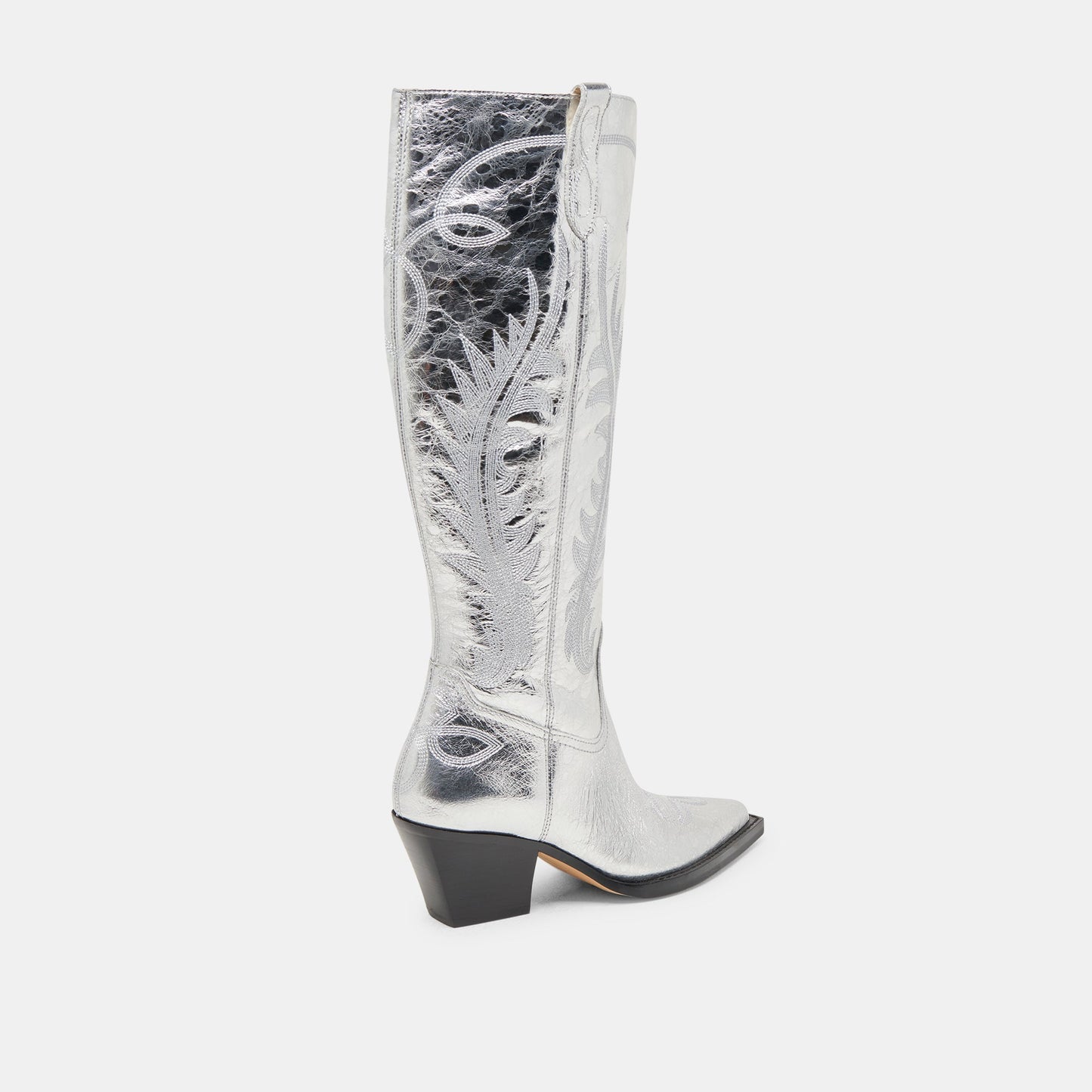 Dolce Vita RYATT WIDE CALF BOOTS SILVER DISTRESSED LEATHER