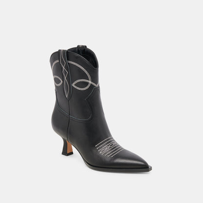 Dolce Vita ANGEL BOOTIES BLACK WHITE LEATHER