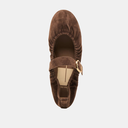Dolce Vita Caely Dk Brown Suede Ballet Flats