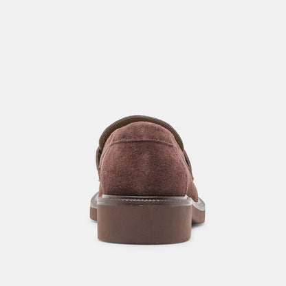 Dolce Vita Tiggy Mahogany Suede Loafers