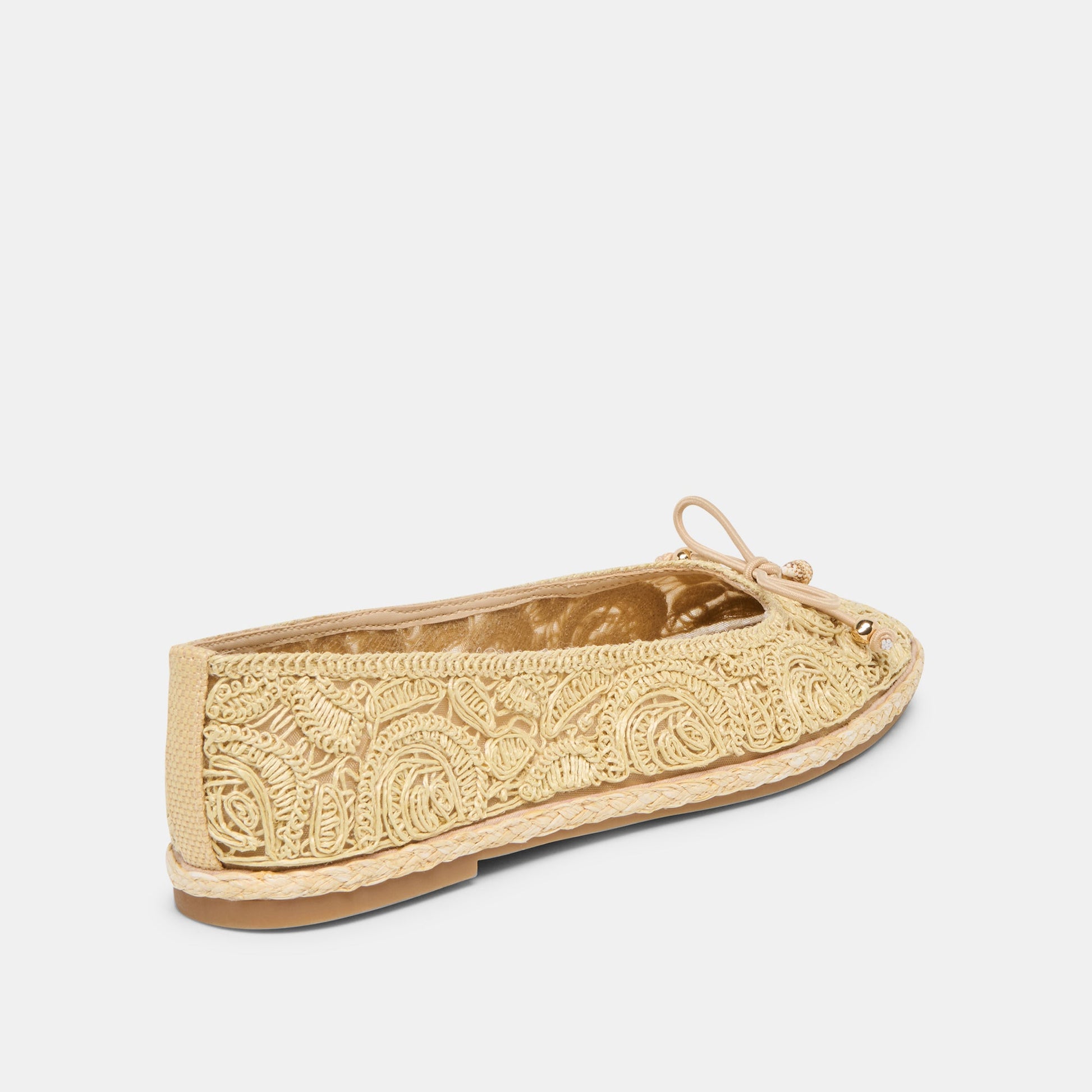 Dolce Vita Tianna Lt Natural Raffia Lace Ballet Flats