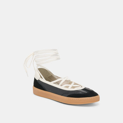 Dolce Vita Nyomie Black Leather Sneakers
