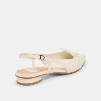 Dolce Vita Owana Off White Leather Flats