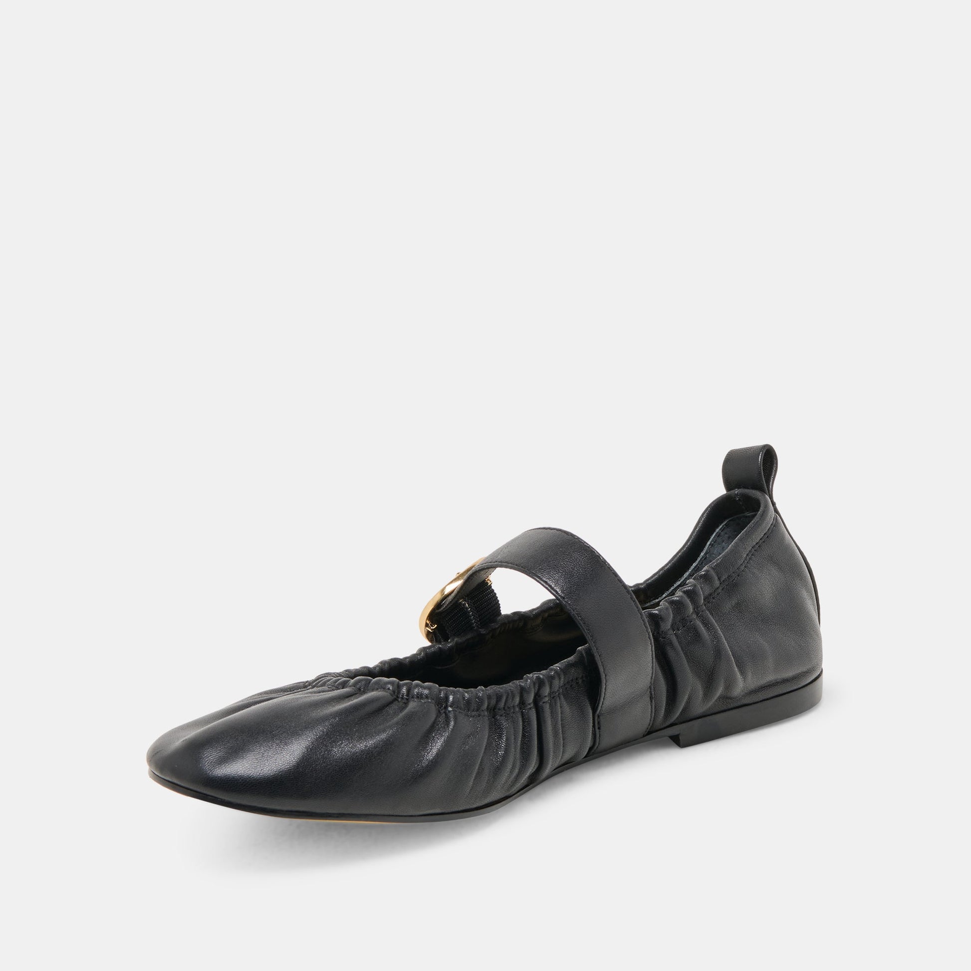 Dolce Vita Caely Black Leather Ballet Flats