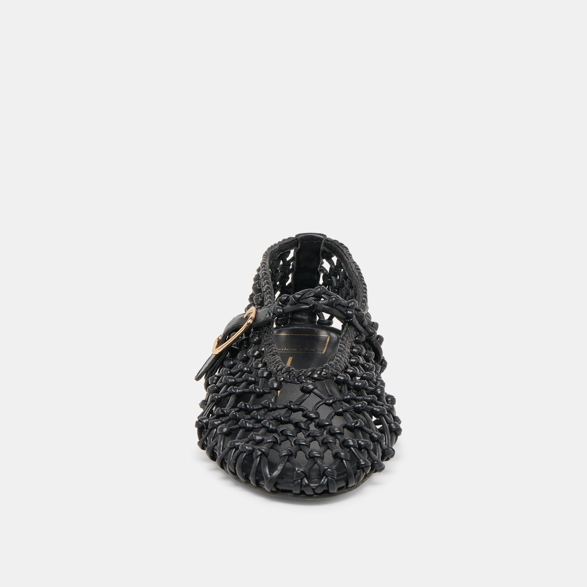 Dolce Vita Clair Black Woven Leather Ballet Flats