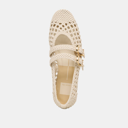 Dolce Vita Baylee Creme Woven Stella Ballet Flats
