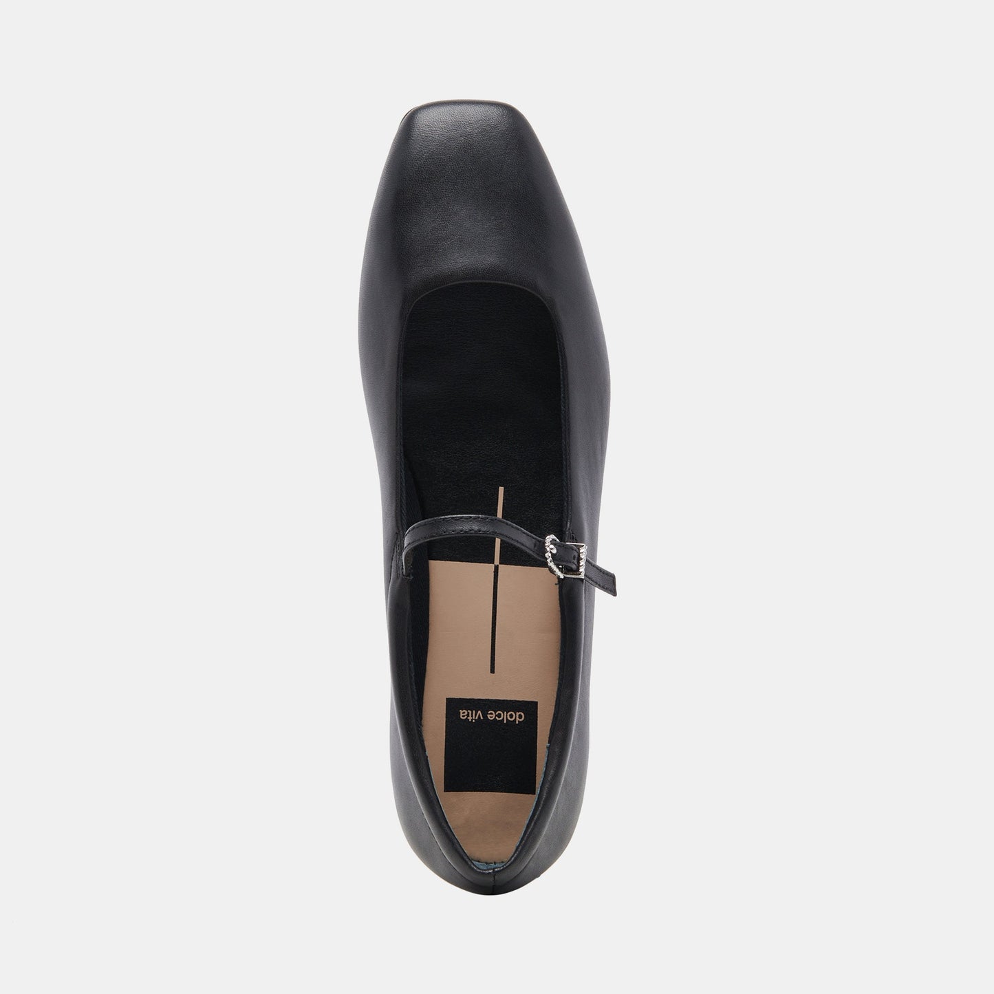 Dolce Vita Reyes Black Leather Ballet Flats