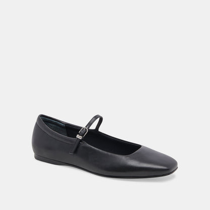 Dolce Vita Reyes Black Leather Ballet Flats