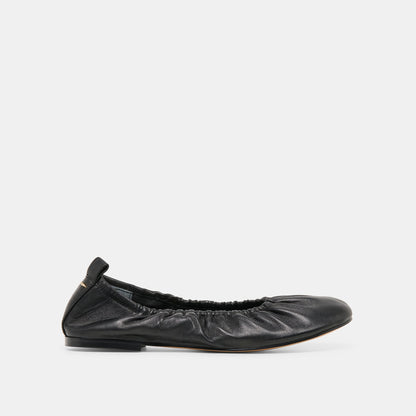 Dolce Vita Conrad Black Leather Ballet Flats