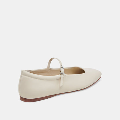 Dolce Vita Reyes Ivory Leather Ballet Flats