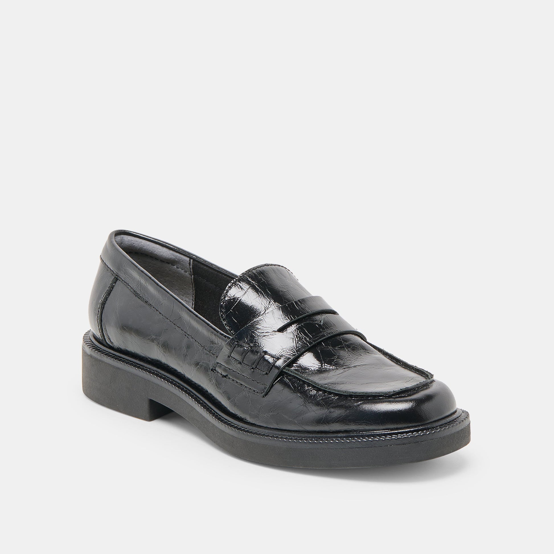 Dolce Vita Tiggy Midnight Crinkle Patent Loafers
