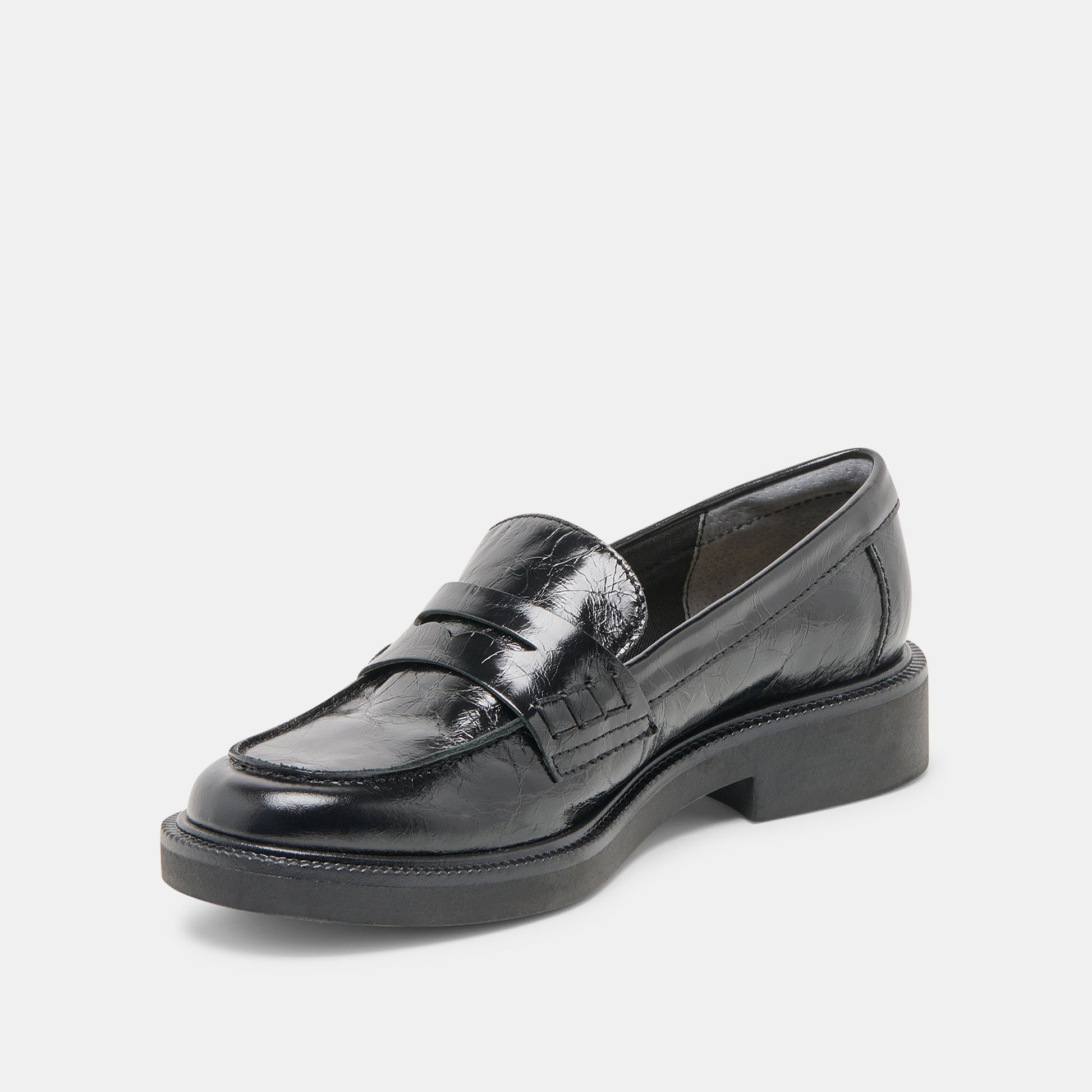 Dolce Vita Tiggy Midnight Crinkle Patent Loafers
