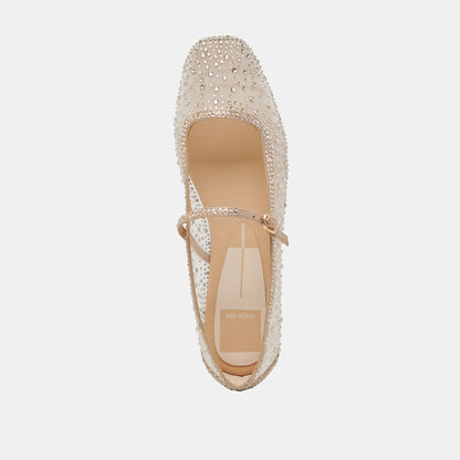 Dolce Vita REYES CRYSTAL BALLET FLATS GOLD MESH