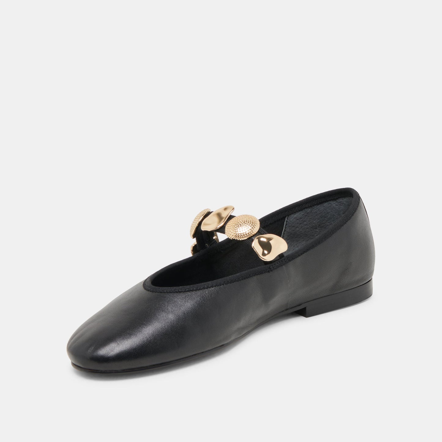 Dolce Vita Relan Black Leather Ballet Flats