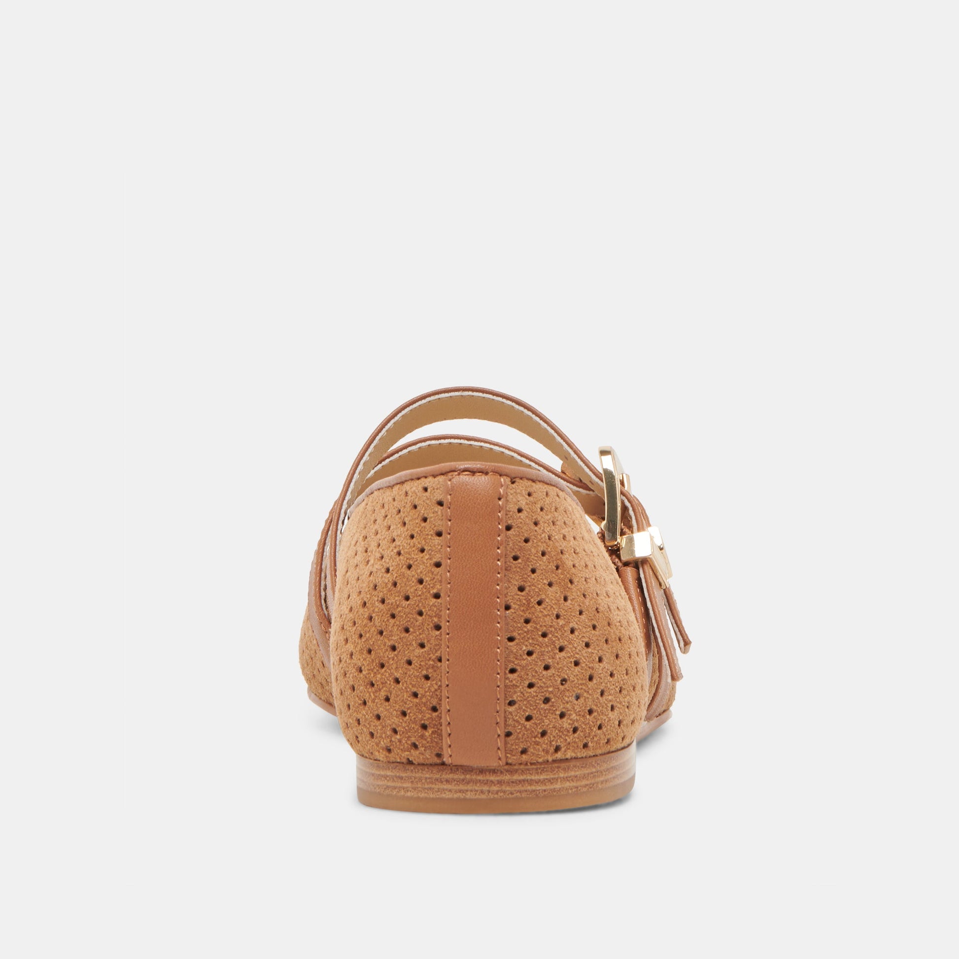 Dolce Vita Baylee Pecan Perforated Suede Ballet Flats