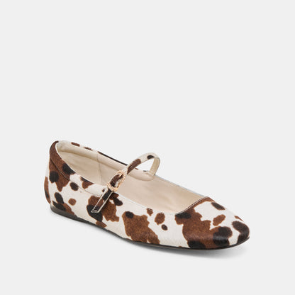 Dolce Vita Reyes Cocoa Taurus Calf Hair Ballet Flats
