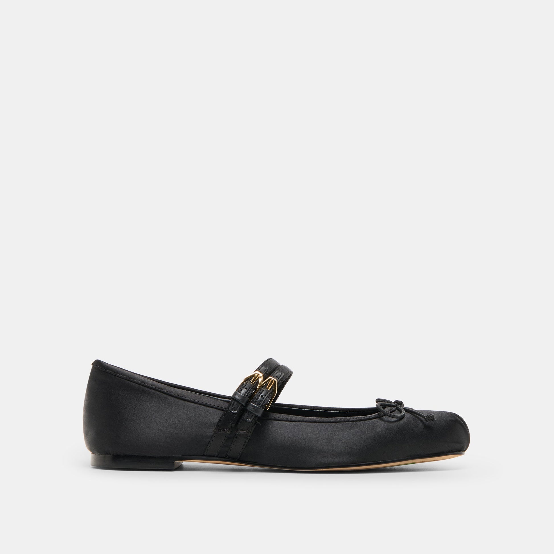 Dolce Vita Gibsen Onyx Satin Ballet Flats
