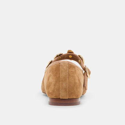 Dolce Vita Relan Lt Brown Suede Ballet Flats