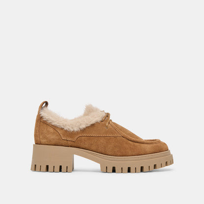Dolce Vita Milza Plush Lt Brown Suede Loafers