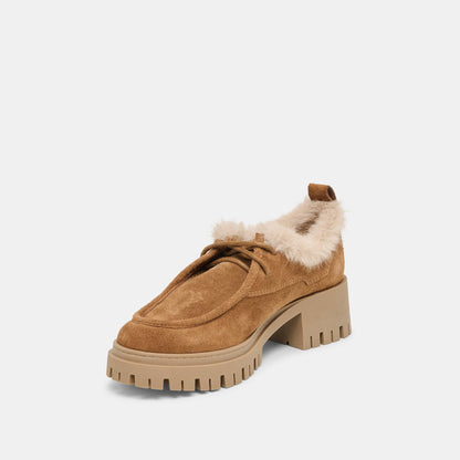 Dolce Vita Milza Plush Lt Brown Suede Loafers