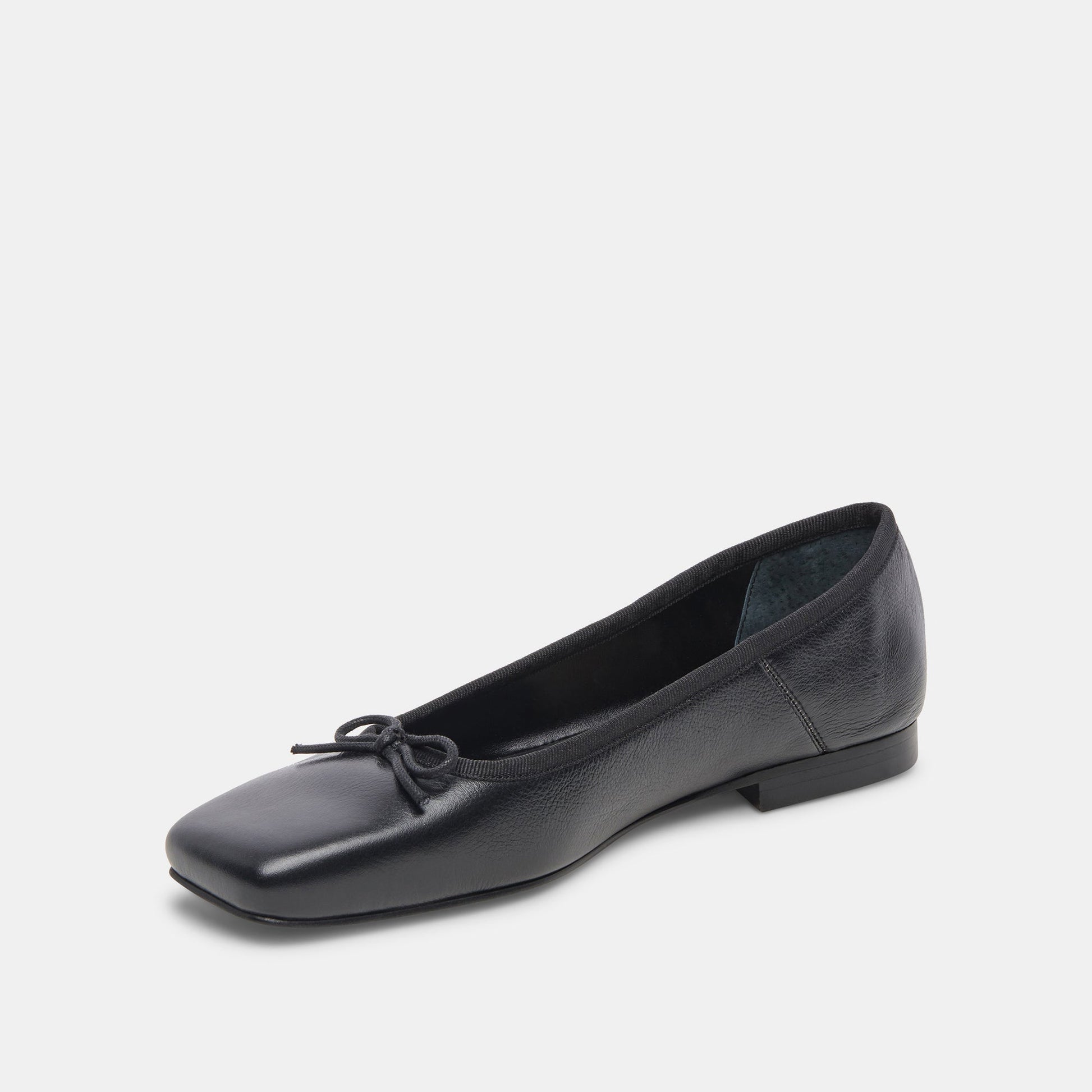 Dolce Vita ANISA Wide Black Leather Ballet Flats