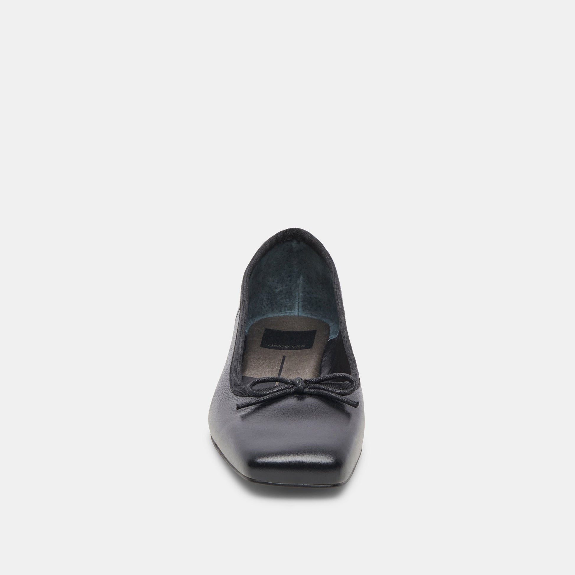 Dolce Vita ANISA Wide Black Leather Ballet Flats
