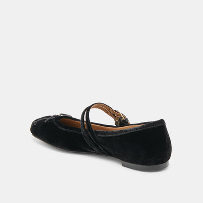 Dolce Vita Gibsen Nero Velvet Ballet Flats