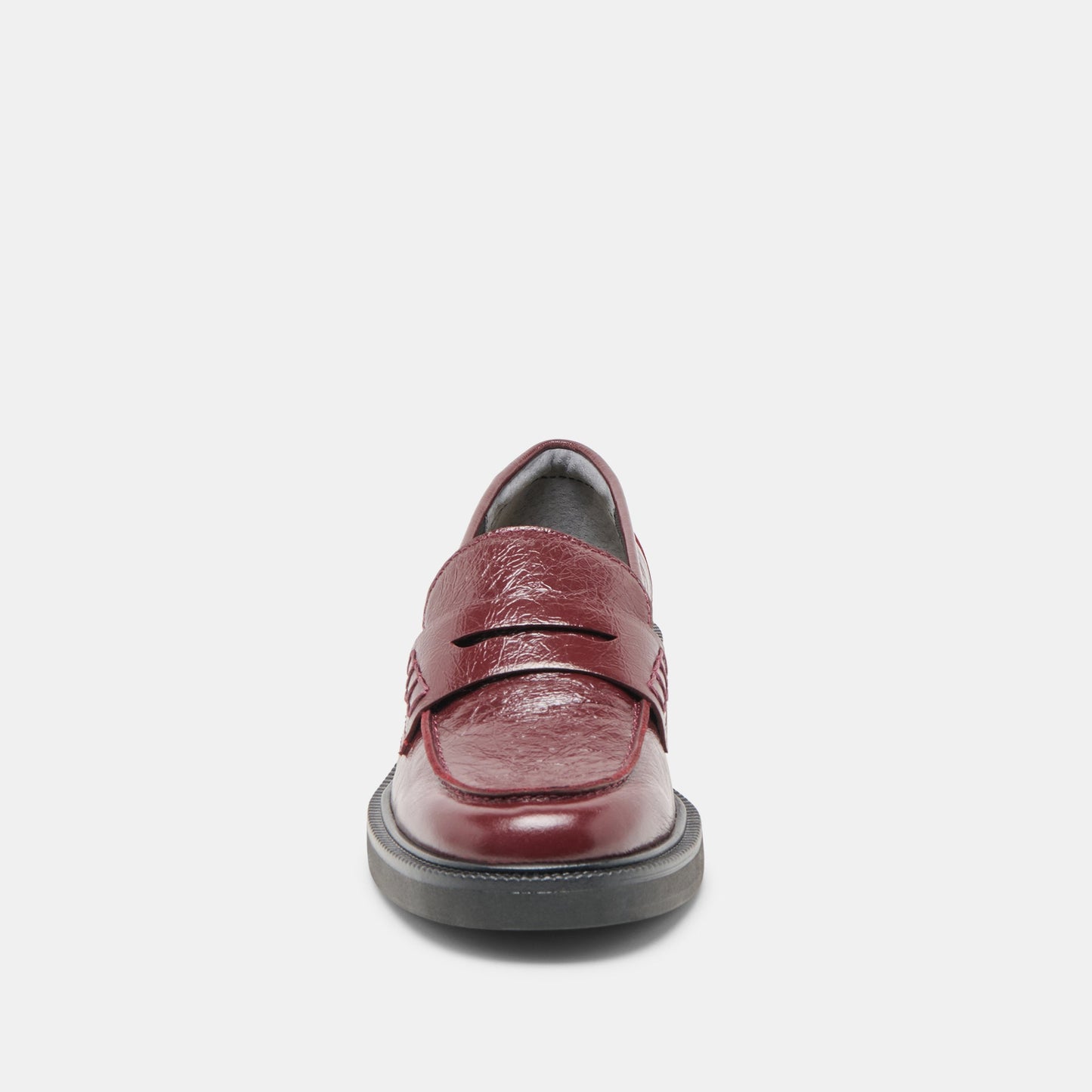 Dolce Vita Tiggy Oxblood Crinkle Patent Loafers