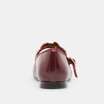 Dolce Vita Relan Oxblood Leather Ballet Flats