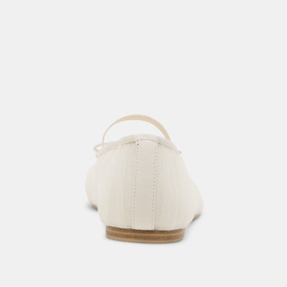 Dolce Vita Raeven White Tulle Ballet Flats