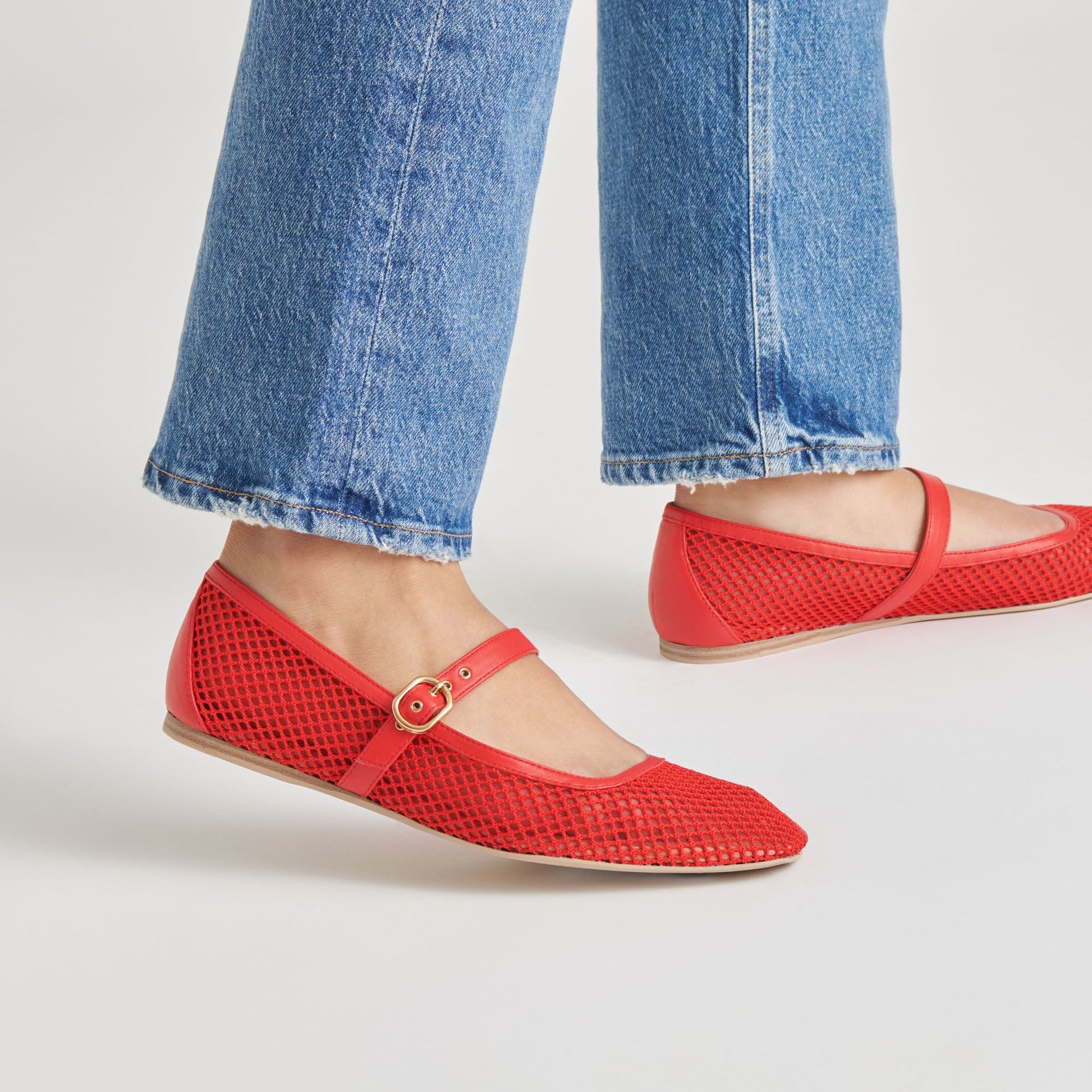 Dolce Vita RODNI MESH BALLET FLATS CHILI WOVEN MESH