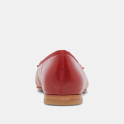 Dolce Vita Anisa Ballet Flats RED CRINKLE PATENT