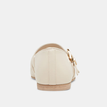 Dolce Vita BAYLEE BALLET FLATS IVORY LEATHER