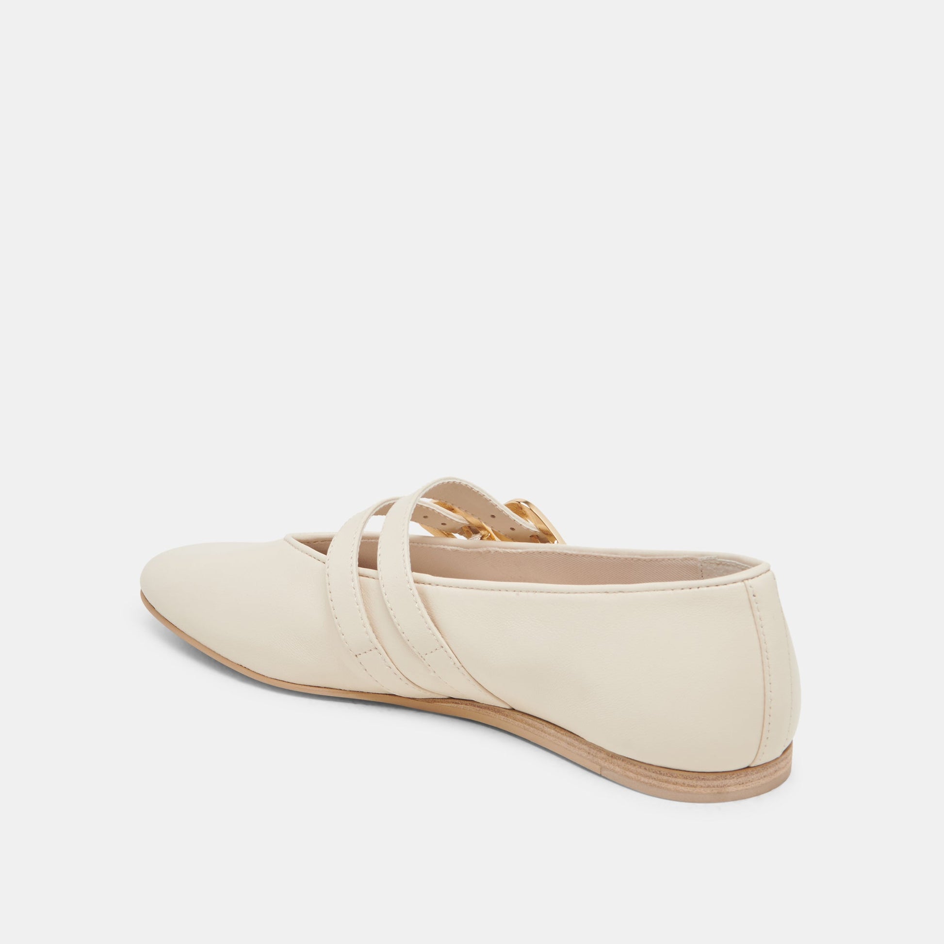 Dolce Vita BAYLEE BALLET FLATS IVORY LEATHER
