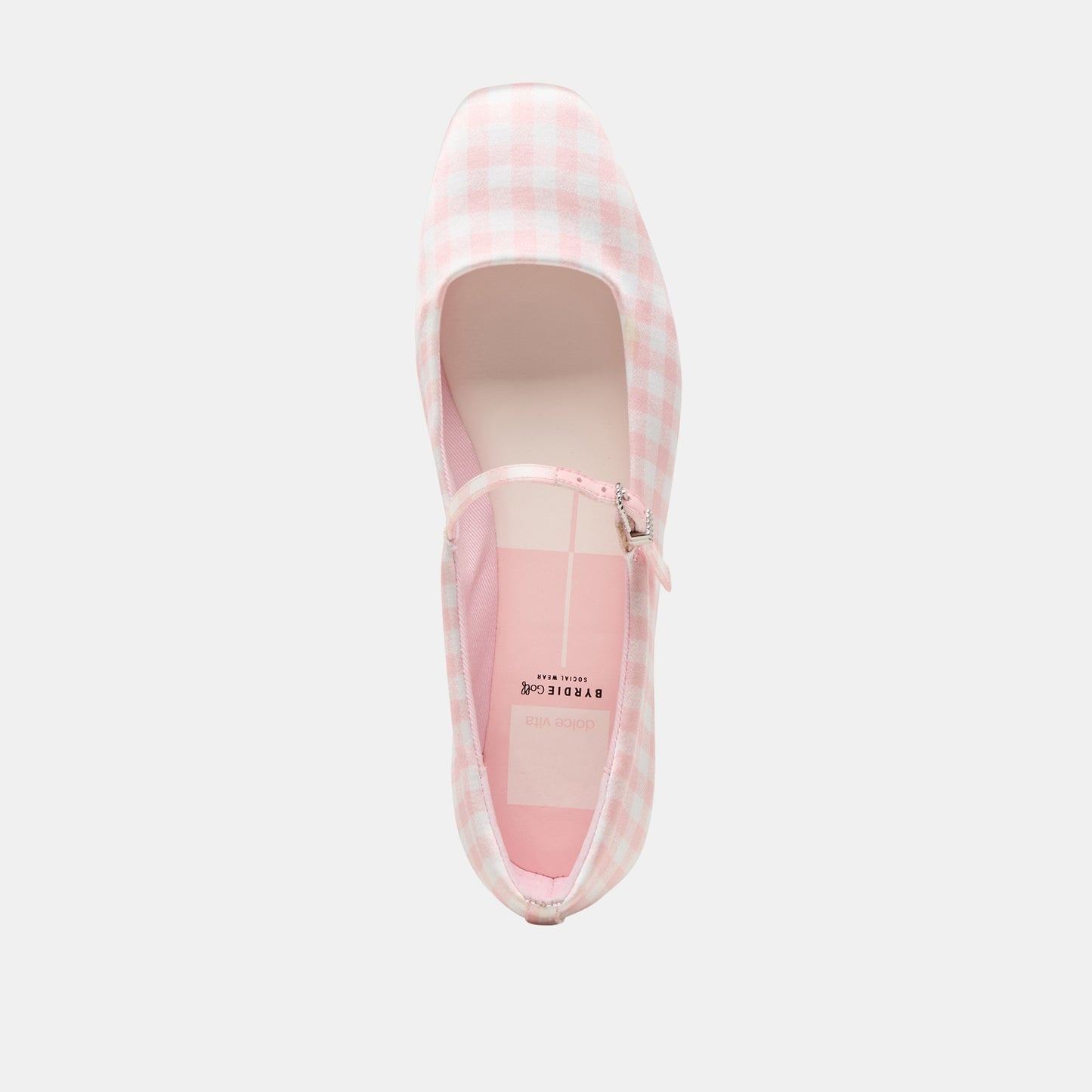 Dolce Vita Reyes X Byrdie Golf Pink Plaid Gingham Ballet Flats