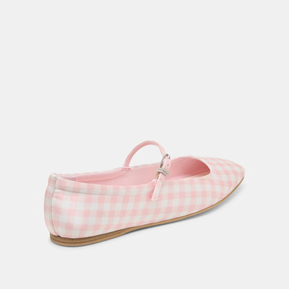 Dolce Vita Reyes X Byrdie Golf Pink Plaid Gingham Ballet Flats