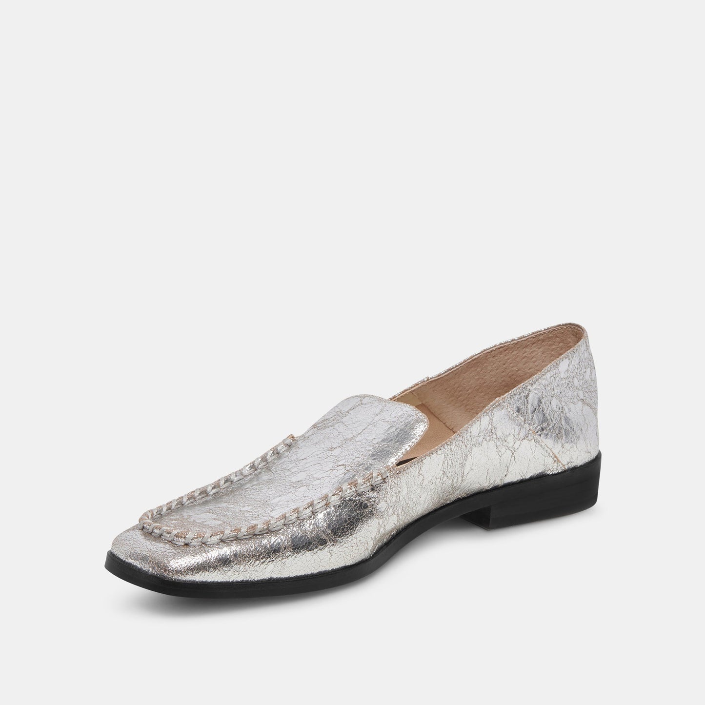 Dolce Vita Beny Flats Silver Distressed Leather