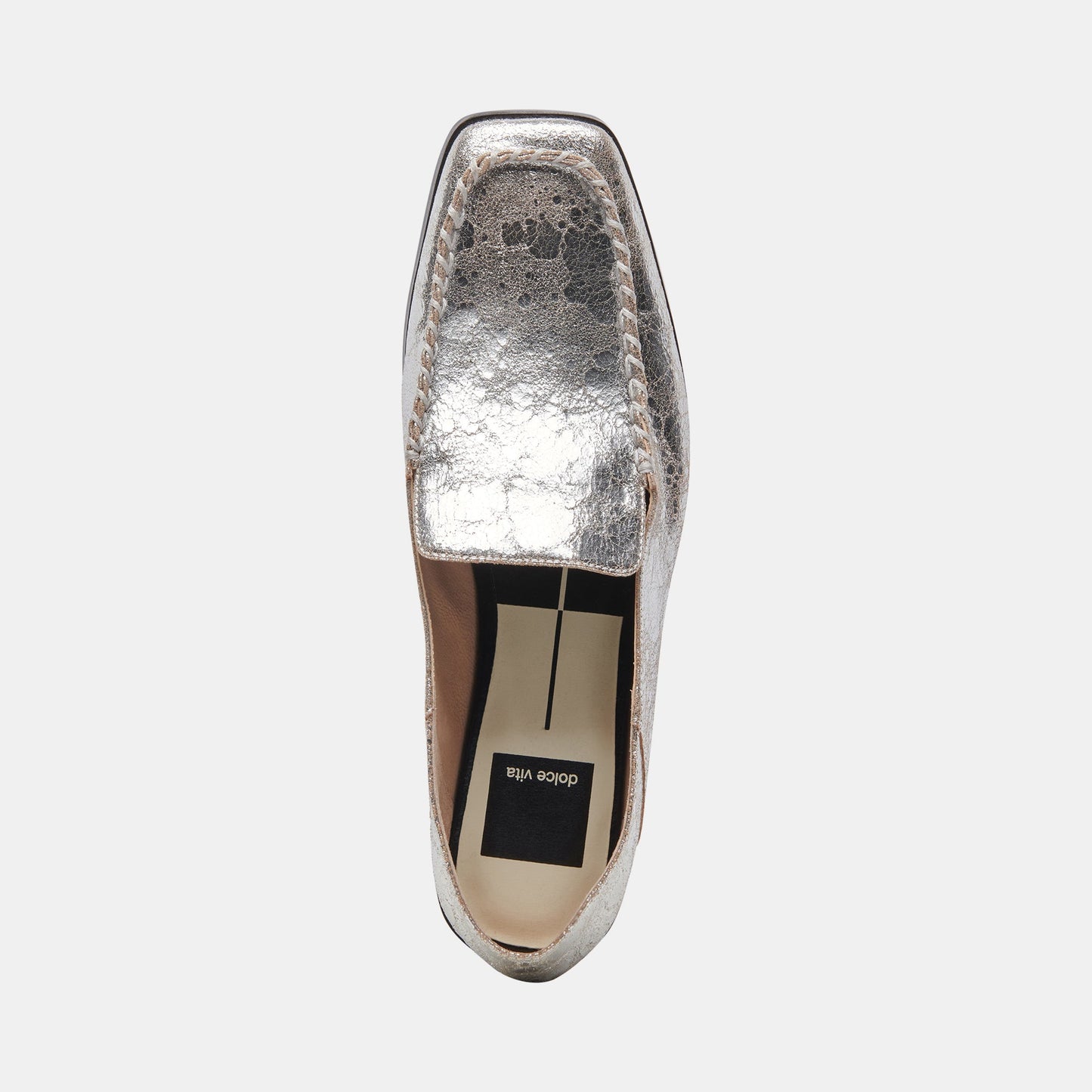 Dolce Vita Beny Flats Silver Distressed Leather