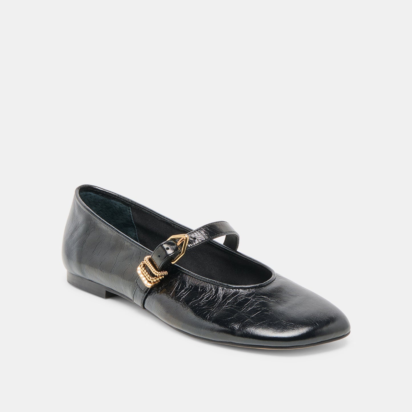 Dolce Vita Alizza Midnight Crinkle Patent Ballet Flats