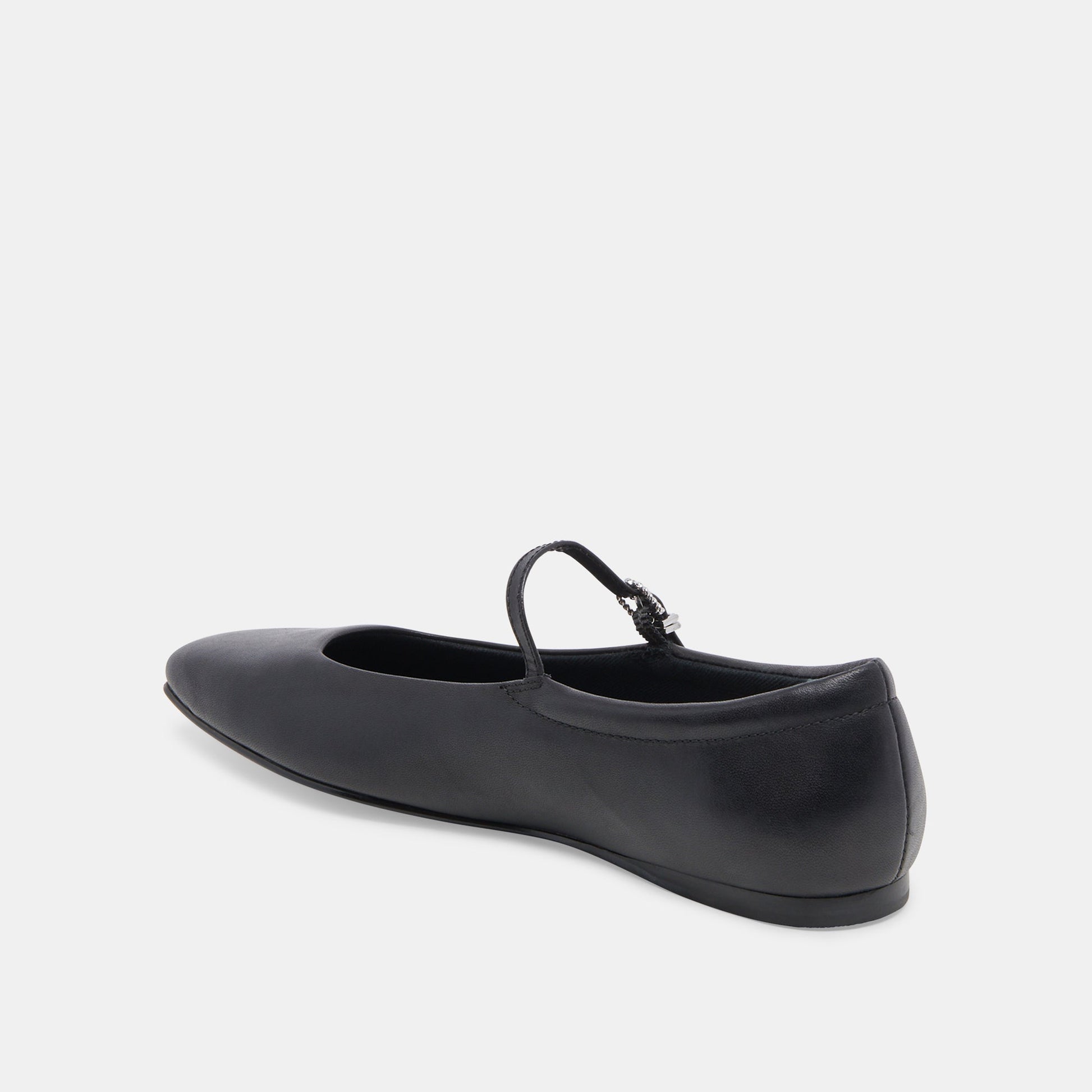Dolce Vita Reyes Wide Ballet Flats Black Leather