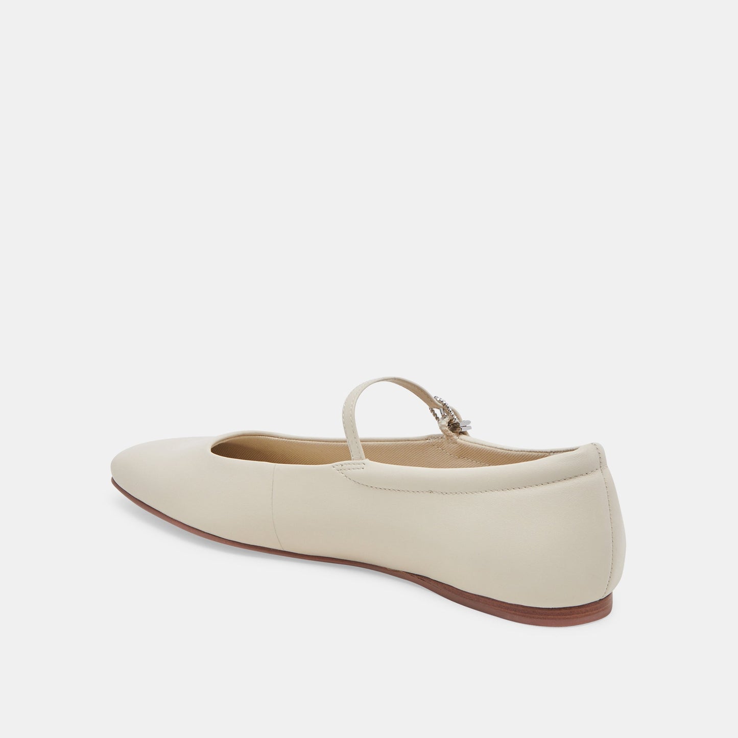 Dolce Vita Reyes Wide Ballet Flats Ivory Leather