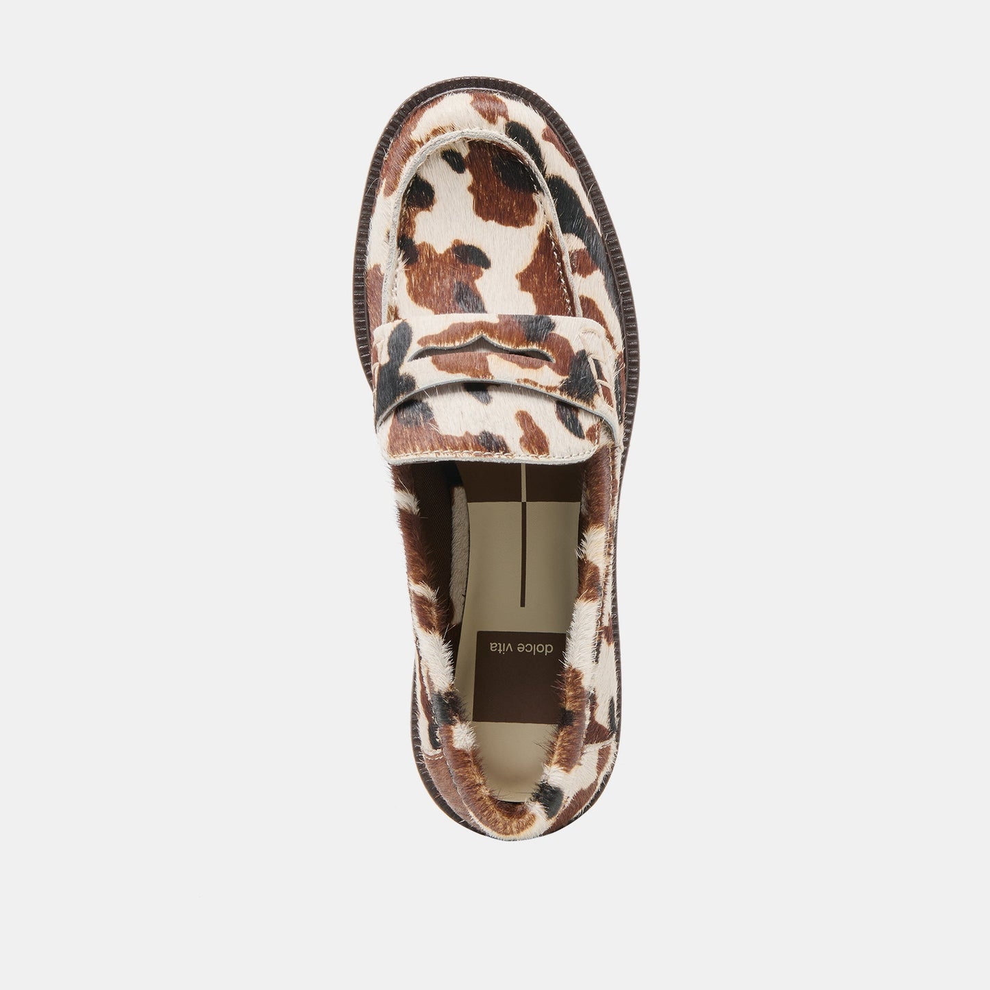 Dolce Vita Tiggy Cocoa Taurus Calf Hair Loafers