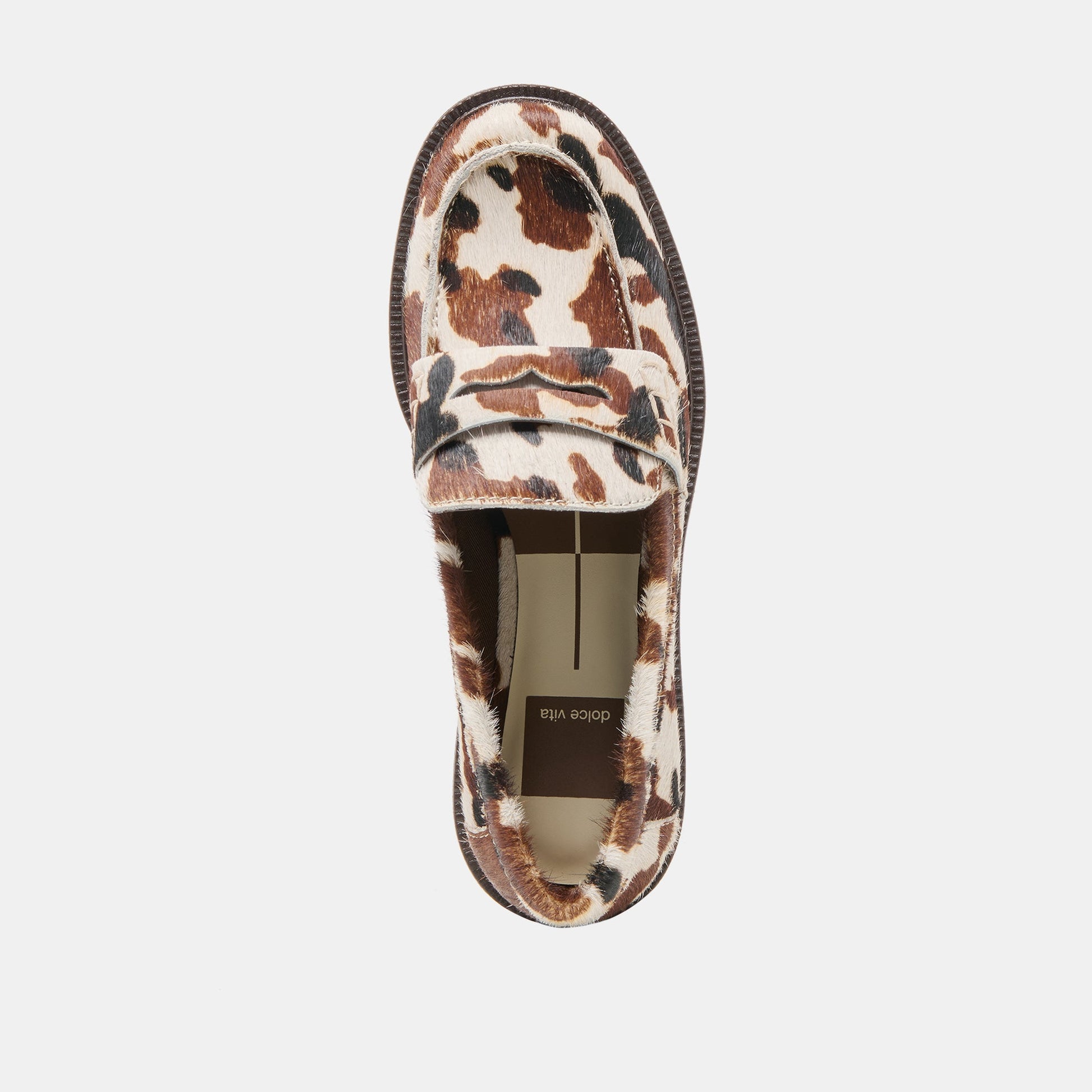 Dolce Vita Tiggy Cocoa Taurus Calf Hair Loafers