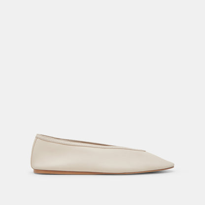 Dolce Vita Braidy Ivory Leather Ballet Flats
