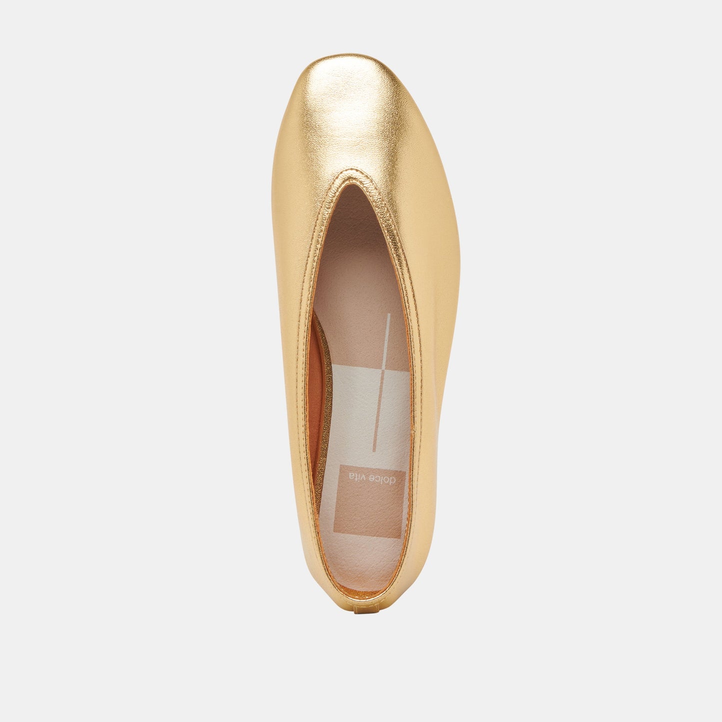 Dolce Vita Braidy Gold Metallic Leather Ballet Flats