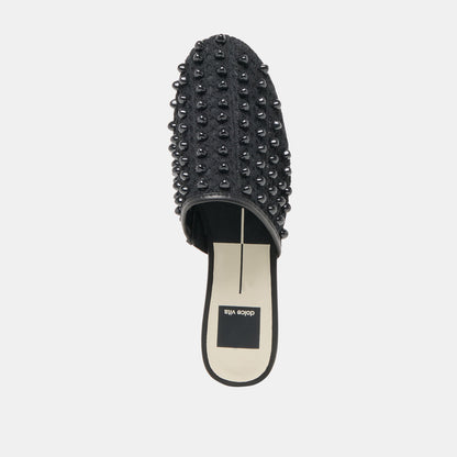 Dolce Vita Rova Bead Onyx Beaded Mesh Flats