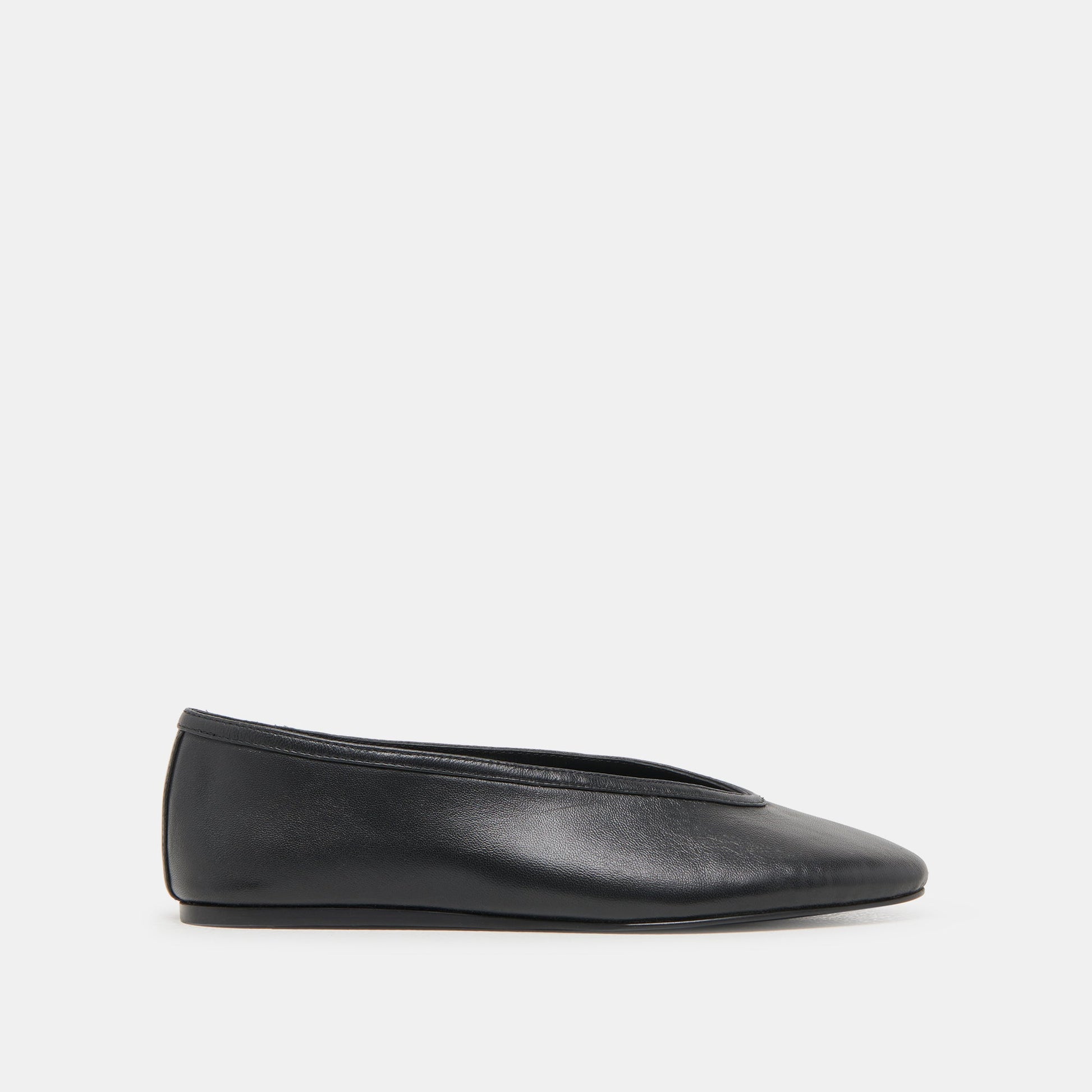 Dolce Vita Braidy Black Leather Ballet Flats